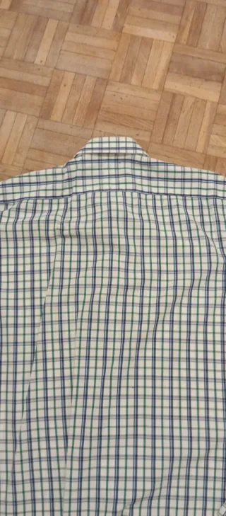 Camisa Pedro del Hierro Cuadros blanco/Verde