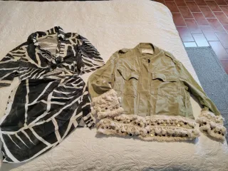 Conjunto Ropa: Chaqueta Militar y Vestido Estampad