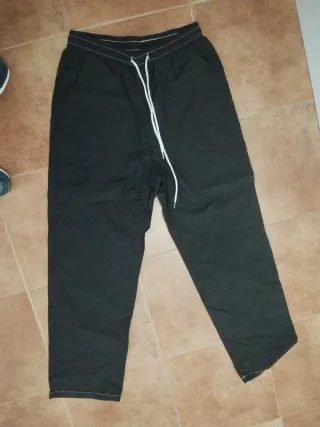 Camisa negra de lino talla M