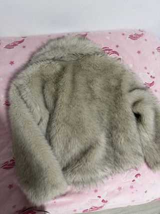 Chaqueta pelo Stradivarius gris Talla XS