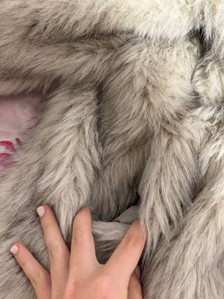 Chaqueta pelo Stradivarius gris Talla XS