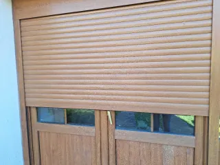 Puerta doble PVC con cristal