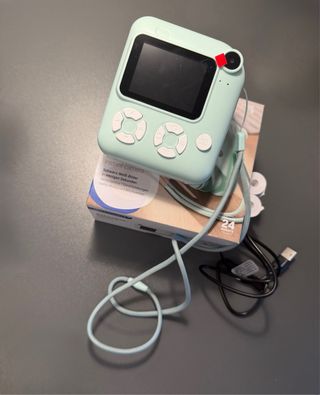 Cámara instantánea portátil verde menta