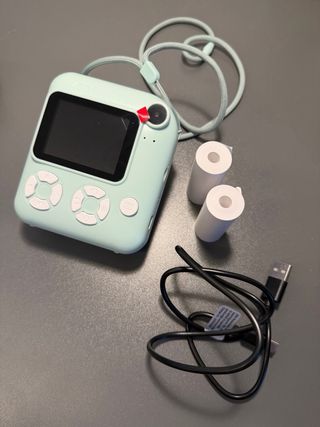 Cámara instantánea portátil verde menta