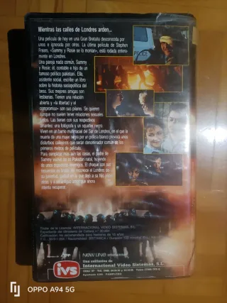 Película VHS Sammy y Rosie Se lo montan