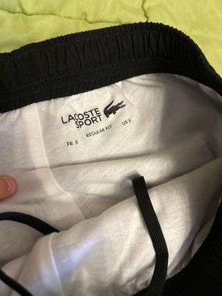Pantalón chándal Lacoste negro Talla S