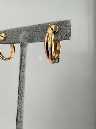 Pendientes Cartier Trinity Oro Tricolor
