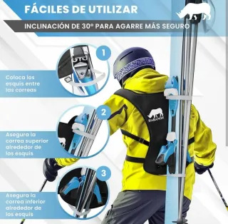 Portaesquís Chaleco Negro