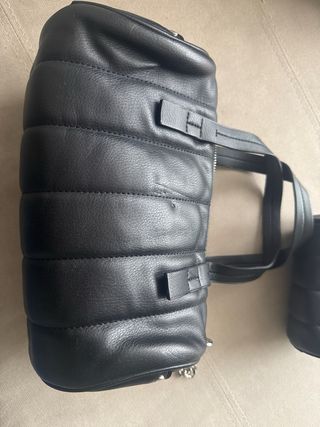 Bolso y mini bolso cilíndrico ZARA negro