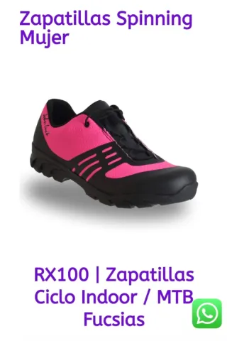 Zapatillas Ciclo Indoor/MTB/Spinning Fucsia  Negro