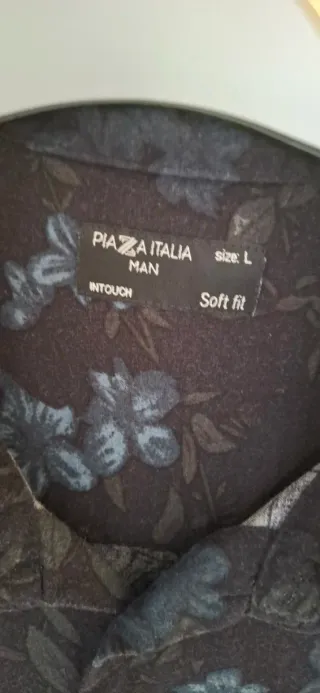 Camicia Uomo Piazza Italia Fantasia Floreale Blu