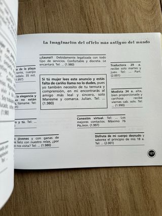 Sexo por palabras. la imaginacion del oficio mas a