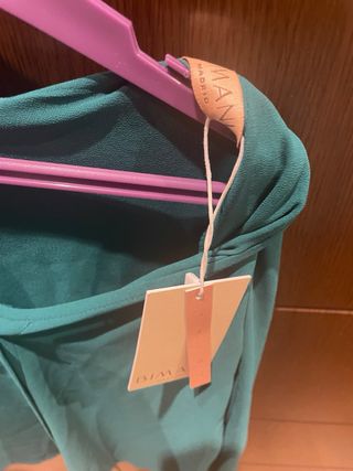 Camisa Bimani verde botones manga larga