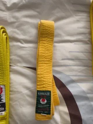 Lote equipación karate cinturones y zapatillas