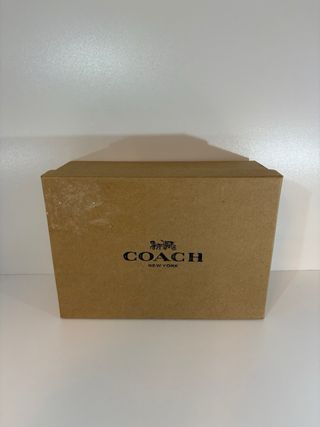Borsetta Coach New York monogram marrone e oro