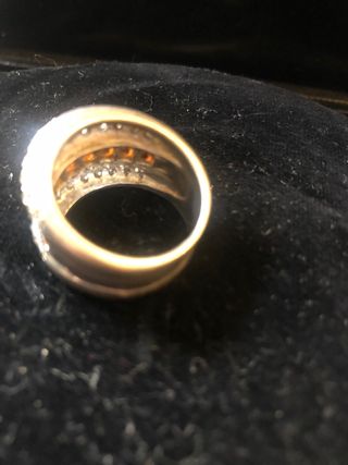Anillo Plata Granate y Circonitas