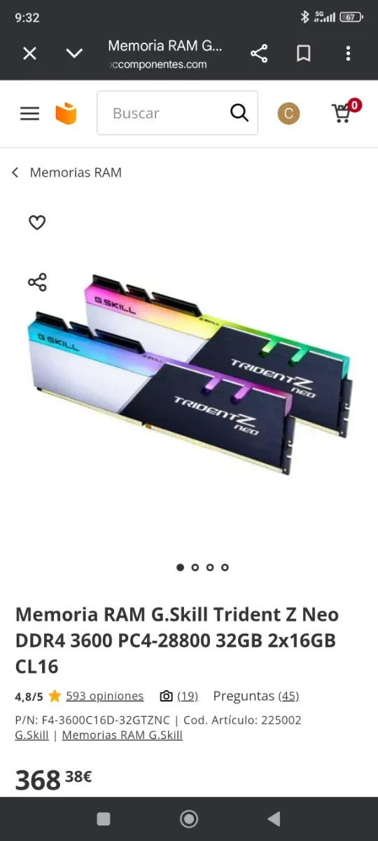 RAM G.Skill Trident Z Neo DDR4 32GB