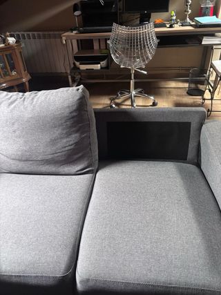 Divano 3 posti in tessuto grigio Maison du Monde