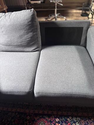 Divano 3 posti in tessuto grigio Maison du Monde