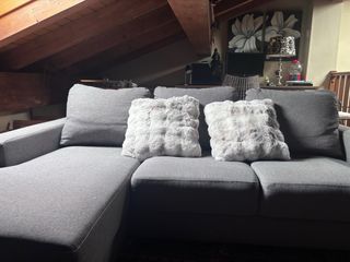 Divano 3 posti in tessuto grigio Maison du Monde