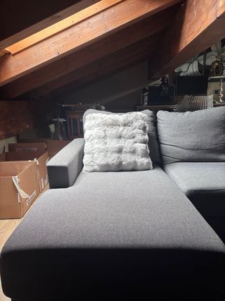 Divano 3 posti in tessuto grigio Maison du Monde