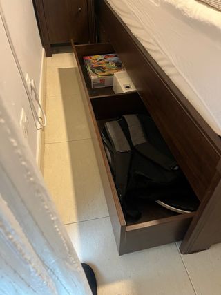 Cama Ikea Brusali Madera Marron