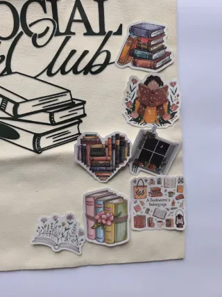 Bolsa de Lona Anti Social Book Club y Accesorios