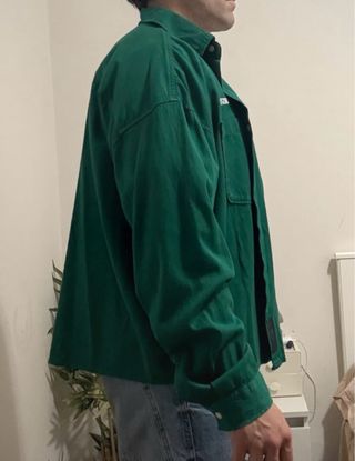 Camisa Zara M Verde Cropped