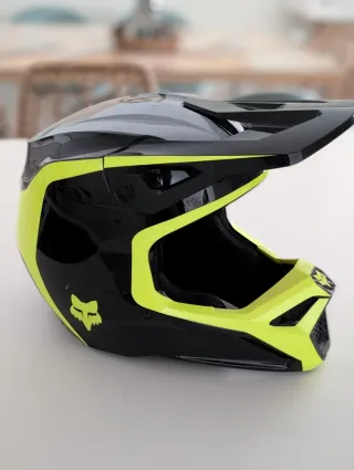 Casco Motocross Fox Talla S Negro/Amarillo