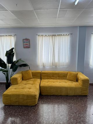 Sofá modular amarillo moderno 270x100x70 cm NUEVO