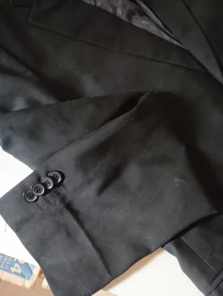 Chaqueta de traje negra mujer