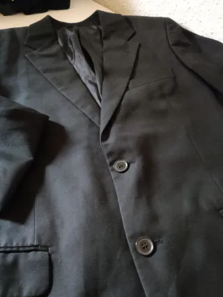 Chaqueta de traje negra mujer