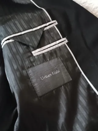 Chaqueta de traje negra mujer