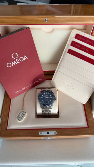 Omega Seamaster 300 M Reloj Azul y Plateado