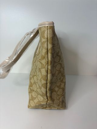 Borsa Coach New York Beige/Marrone