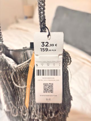 Bolso fiesta plateado nuevo con etiqueta Parfois