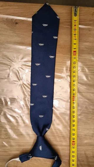 Corbata para niño, azul con coches