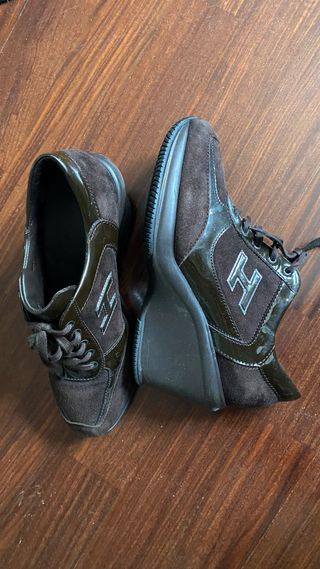 Scarpe Hogan stringate marroni