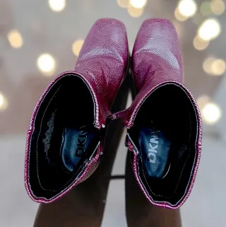 Botines DKNY Piel Brillante Morado