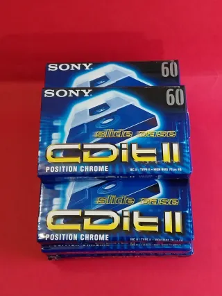 Lote 7 Cintas Casete Sony CDit II 60 Precintadas