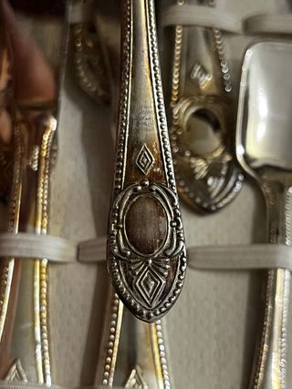 Set posate argento dorato made Italy ErreEffe Bs