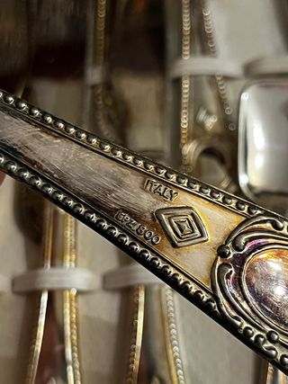 Set posate argento dorato made Italy ErreEffe Bs