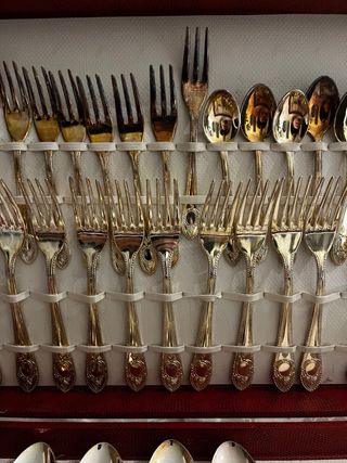 Set posate argento dorato made Italy ErreEffe Bs