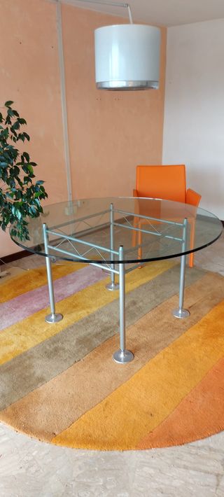Tavolo Zerodisegno Cristallo e Metallo