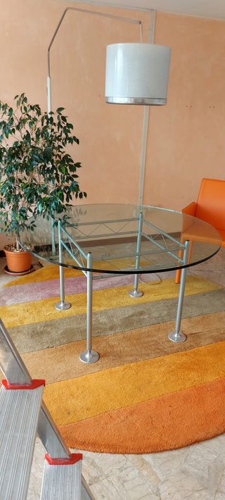 Tavolo Zerodisegno Cristallo e Metallo