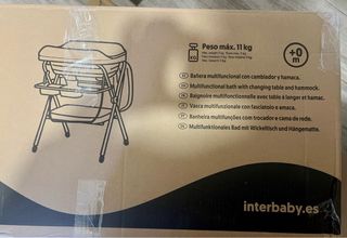 Bañera Plegable Bebé Interbaby con Cambiador