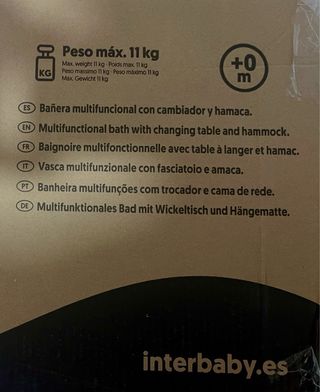 Bañera Plegable Bebé Interbaby con Cambiador