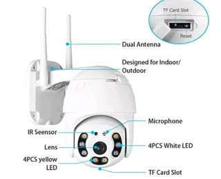 4 Telecamere Esterna iCSee PTZ WiFi Full HD 1080