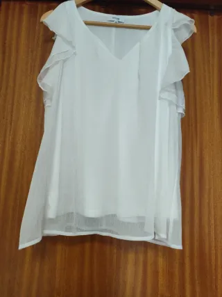 Blusa blanca Fórmula Joven Talla L