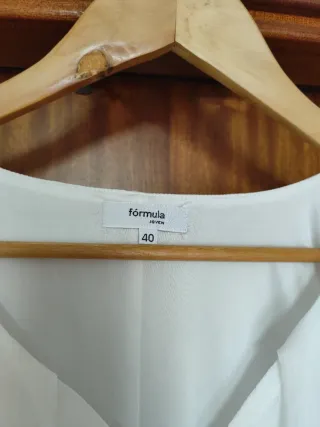 Blusa blanca Fórmula Joven Talla L